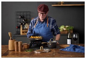 Indukciós tűzhelyhez alkalmas alumínium lábas fedővel, tapadásmentes felülettel 1,5 l – Holm