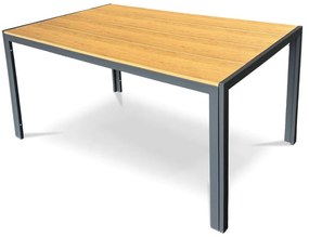 Autronic Kerti asztal, fĂ©m, polifĂĄbĂłl, barna, AZT-S1215 OAK