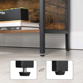 Könyvespolc TAYLOR 5 polc 155x74 cm, rusztikus barna