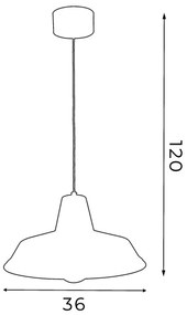 Csillár zsinóron CLASS 1xE27/15W/230V fehér