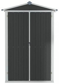 antracitszürke horganyzott acél kerti fészer 116x45x175 cm