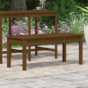 mézbarna tömör fenyőfa kerti pad 109x44x45 cm
