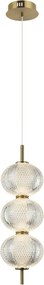 Italux modern függeszték lazie sárgaréz átlátszó itxpnd-29038-3-gd