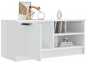 fehér magasfényű szerelt fa TV-szekrény 80x35x36,5 cm
