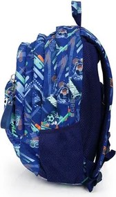 Hátizsák, iskolatáska, cipzáras, GABOL Crew, kék, foci (GA238440F)