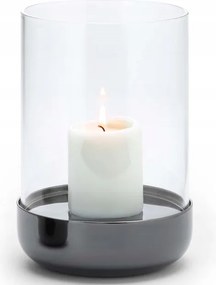 BP01 Gyertyatartó Philippi Sally L ezüst üveg acél gyertyatartó