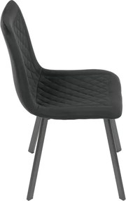 Étkezőszék, fekete, bársony szövet, DCL-973 BK4