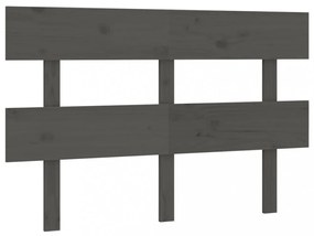 szürke tömör fenyőfa ágyfejtámla 124x3x81 cm