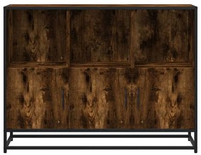 sonoma tölgy színű szerelt fa tálalószekrény 100x35x76 cm