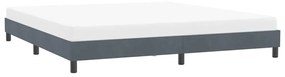 vidaXL sötétszürke bársony ágykeret matrac nélkül 180x220 cm