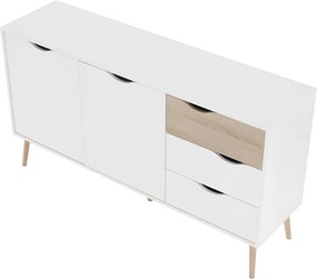 komód, tölgy sonoma / fehér, OSLO 75381