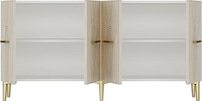 Ida 150 - White, Travertine, Gold