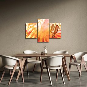 Kép - Retro mikrofon (90x60 cm)