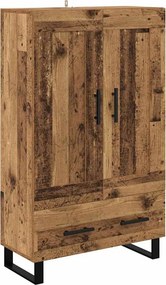 vidaXL Magasfiú fiókkal Öreg fa 69,5 x 31 x 115 cm Faanyag
