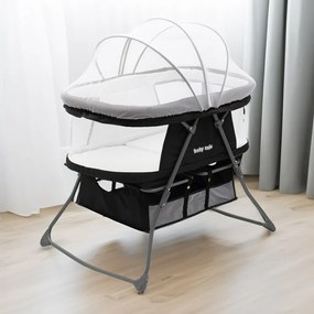 Baby Mix Összecsukható bölcső Dreamy Nest fekete,92 x 70 x 76 cm, 92 x 70 x 76 cm