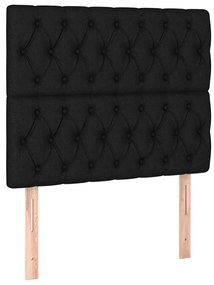 2 db fekete szövet fejtámla 100x7x78/88 cm
