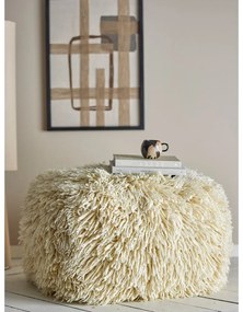 Krémszínű gyapjú puff Lomba – Bloomingville