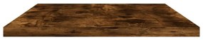 4 db füstös tölgy színű szerelt fa fali polc 60 x 20 x 1,5 cm