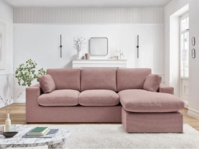 Rózsaszín sarokkanapé Belair – Bobochic Paris