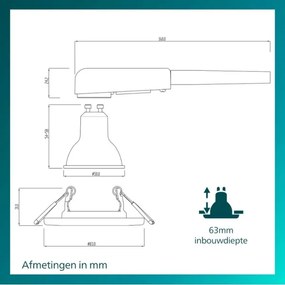 Philips - 5 darabos PERIDOT beépíthető mennyezeti lámpatest készlet 1xGU10/7W/230V fehér