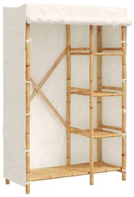vidaXL bambusz ruhásszekrény 110 x 45 x 170 cm