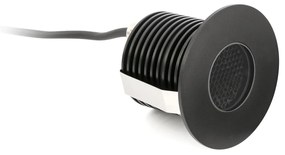 FARO GRUND kültéri beépíthető lámpa, fekete, 3000K melegfehér, beépített LED, 7W, IP67, 70731