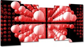 Vászonkép 150x80 Piros Mátrix golyók