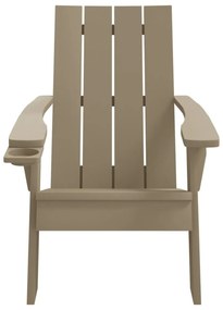 világosbarna polipropilén kerti adirondack szék 75x88,5x89,5 cm