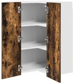 Függő szekrény Riga Füstölt tölgy és fehér 57 x 57 x 80 cm