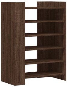 barna tölgyszínű szerelt fa cipősszekrény 74,5 x 37,5 x 100 cm