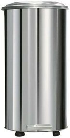 Pedálos tűzálló szemetes, ipari, fém, 70 l, ezüst (UVV12)