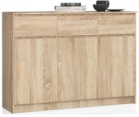 ARMARIA K140 3D3SZ komód, 138x99x40, sonoma tölgy