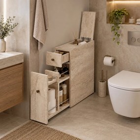 Calencia - Travertin wc papír tartó szekrény