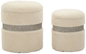 krém színű puff készlet – 2 db – Saint-Moritz