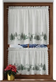 Függöny kész karácsonyi irigység téli táj 100x40 cm