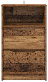 vidaXL Éjjeliszekrények fiókkal 2 pcs Öreg fa 40 x 30 x 467 cm Faanyag