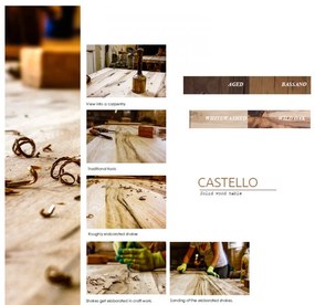CASTELLO Bassano Tömör Tölgyfa Étkezőasztal 220x100cm