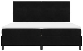 vidaXL Boxspring Ágy Matrac nélkül Fekete 200x200 cm Bársony