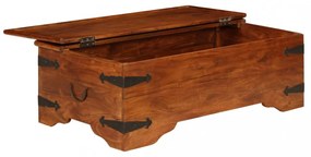 tömör akácfa dohányzóasztal mézszínű bevonattal 110x55x35 cm