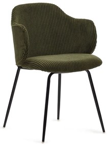 Zöld kordbársony étkezőszék szett 2 db-os Yunia – Kave Home