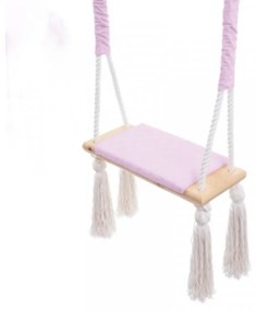 Wood Swing egyenes gyerekhinta szín: Rózsaszín