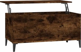 vidaXL füstös tölgy színű szerelt fa dohányzóasztal 90 x 44,5 x 45 cm