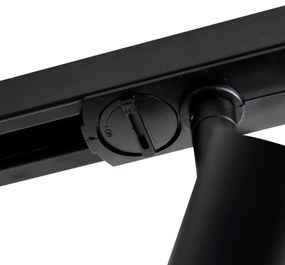 Modern sínrendszer 3 fekete spotlámpával, 1 fázisú, 100 cm - Iconic Jeany