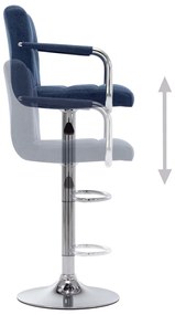 2 db kék szövet bárszék