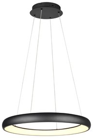 Fekete LED dimmelhető függőlámpa fém búrával ø 75 cm Cardona – Trio