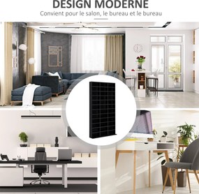 HOMCOM CD/DVD Tárolópolc 1116 CD-nek, 36 Magasságban Állítható Rekesszel, 102 x 24 x 195 cm Fekete | Aosom