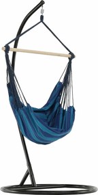 Függő hintafotel állvány nélkül, kék, NIKOLO NEW