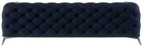 Sötétkék bársony kanapé 243 cm Chelsea – Ropez