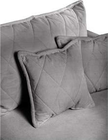 Szürke kordbársony kinyitható-tárolóhelyes kanapé 215 cm Bjork – Bonami Selection