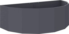 vidaXL Növénytartó Antracit 120 x 60 x 35 cm Acél
